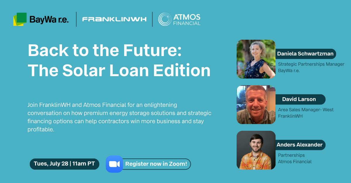 franklinwh and atmos financial webinar to discuss solar storage and financing